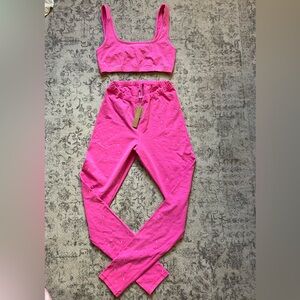 SKIMS Outdoor bra top and leggings